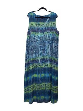 Maggie Barnes Plus Size Sleeveless Dress 22 Length 54"